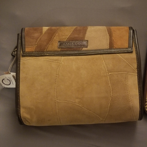 NWT Upcycled Leather Crossbody Purse with Matching Wallet. By Vaan and Co. - Picture 2 of 11